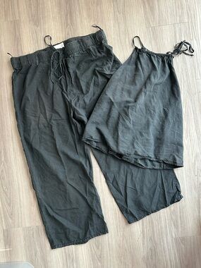 Zara Halter Set in charcoal gray